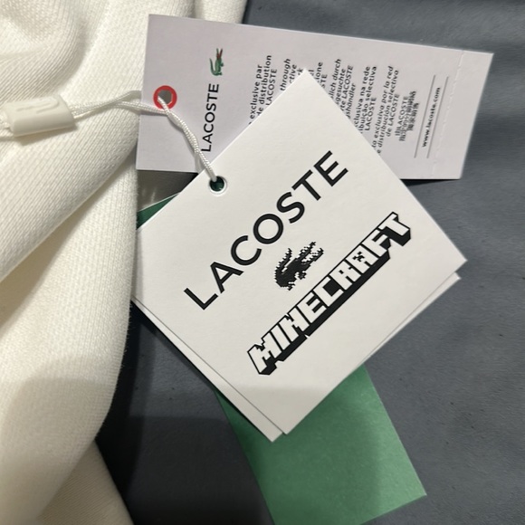 NWT Unisex Lacoste Minecraft white hoodie - Picture 5 of 12